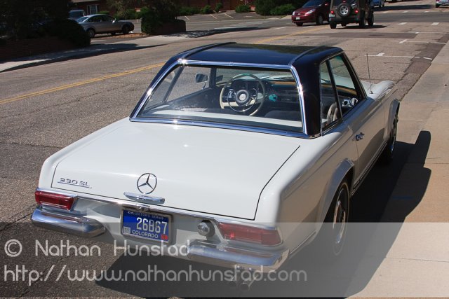 A Mercedes on the street in Golden, CO